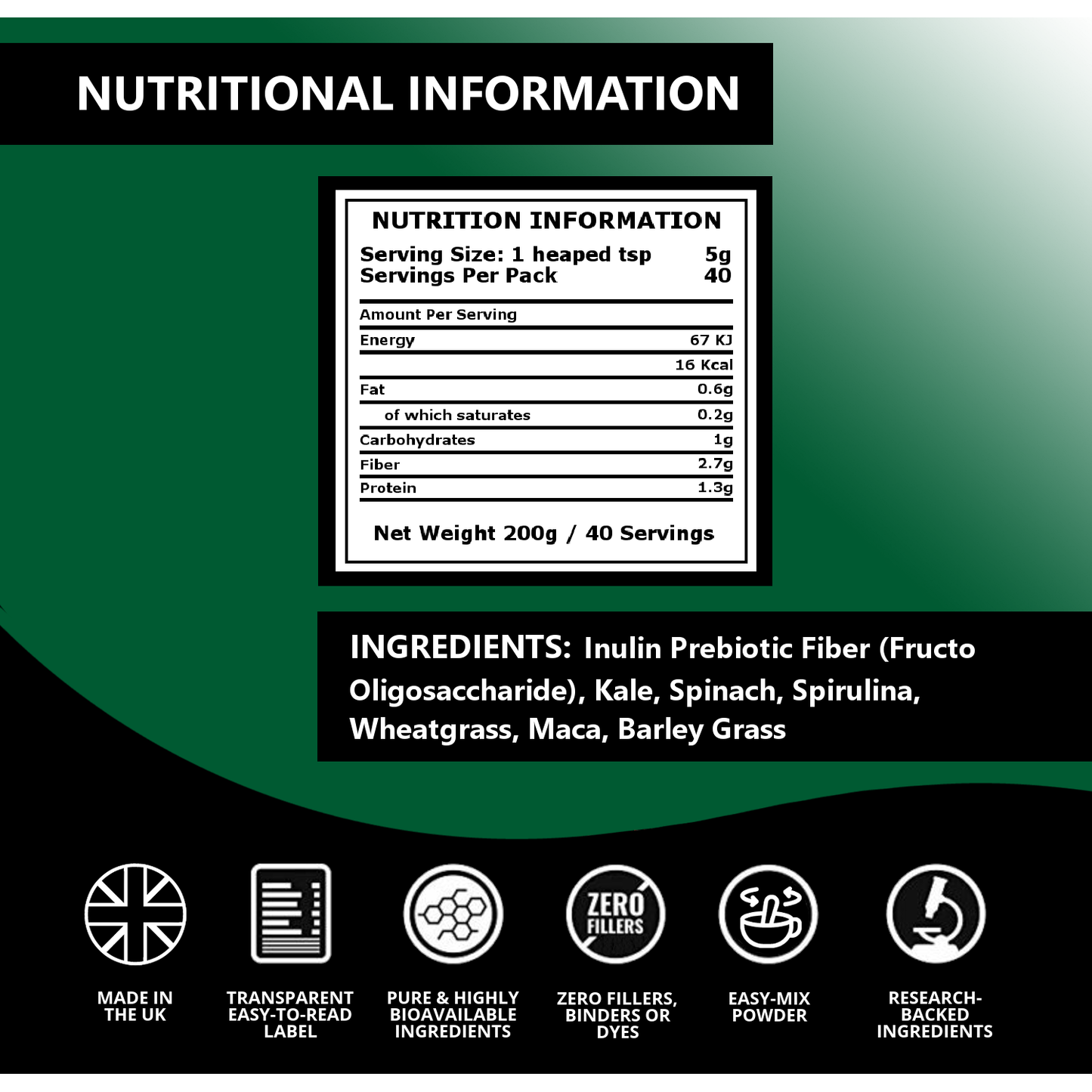 Super Greens Alkaline Blend Powder