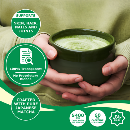 Halal Matcha Collagen Powder